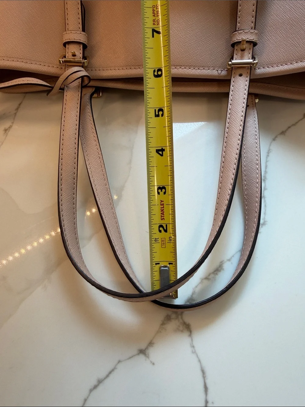 Michael Kors Jet Set Medium Saffiano Leather Snap Pocket Tote Bag
